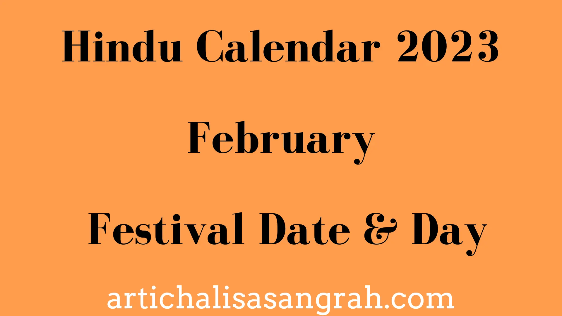 Hindu Calendar February 2023
