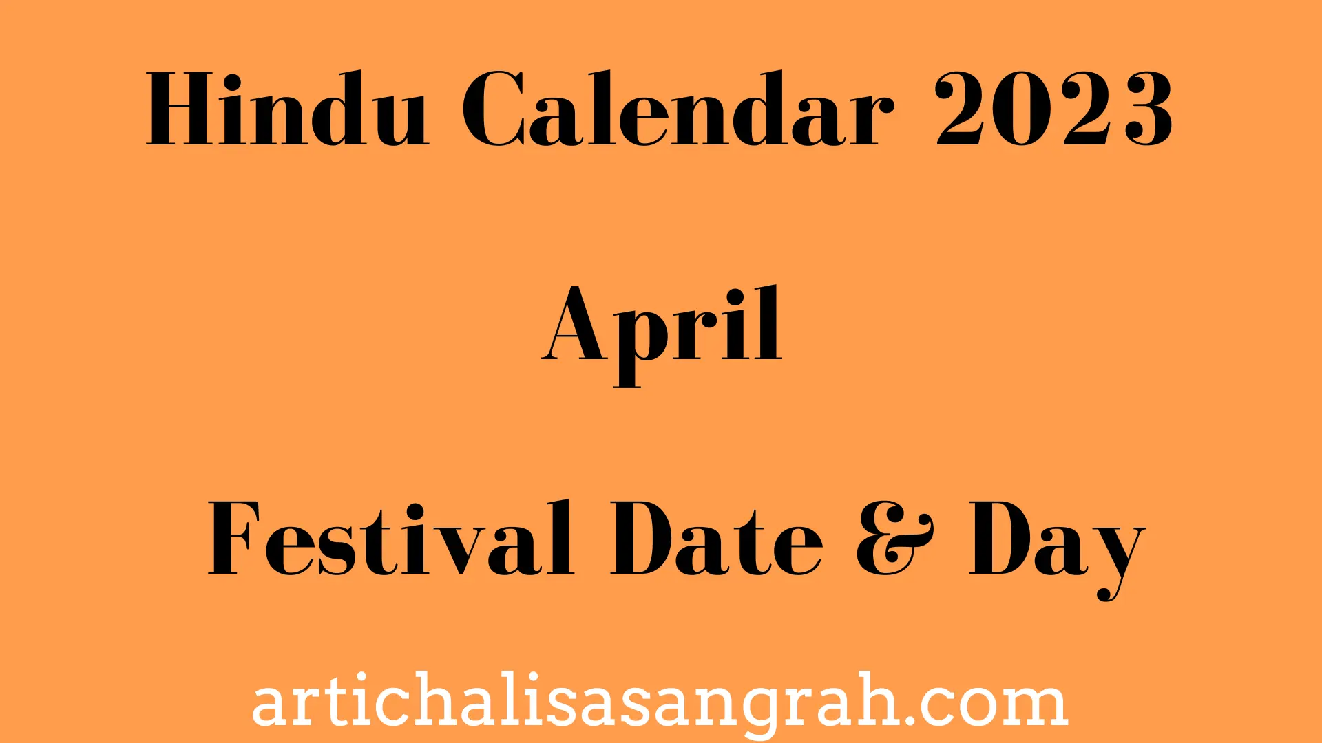 Hindu Calendar April 2023