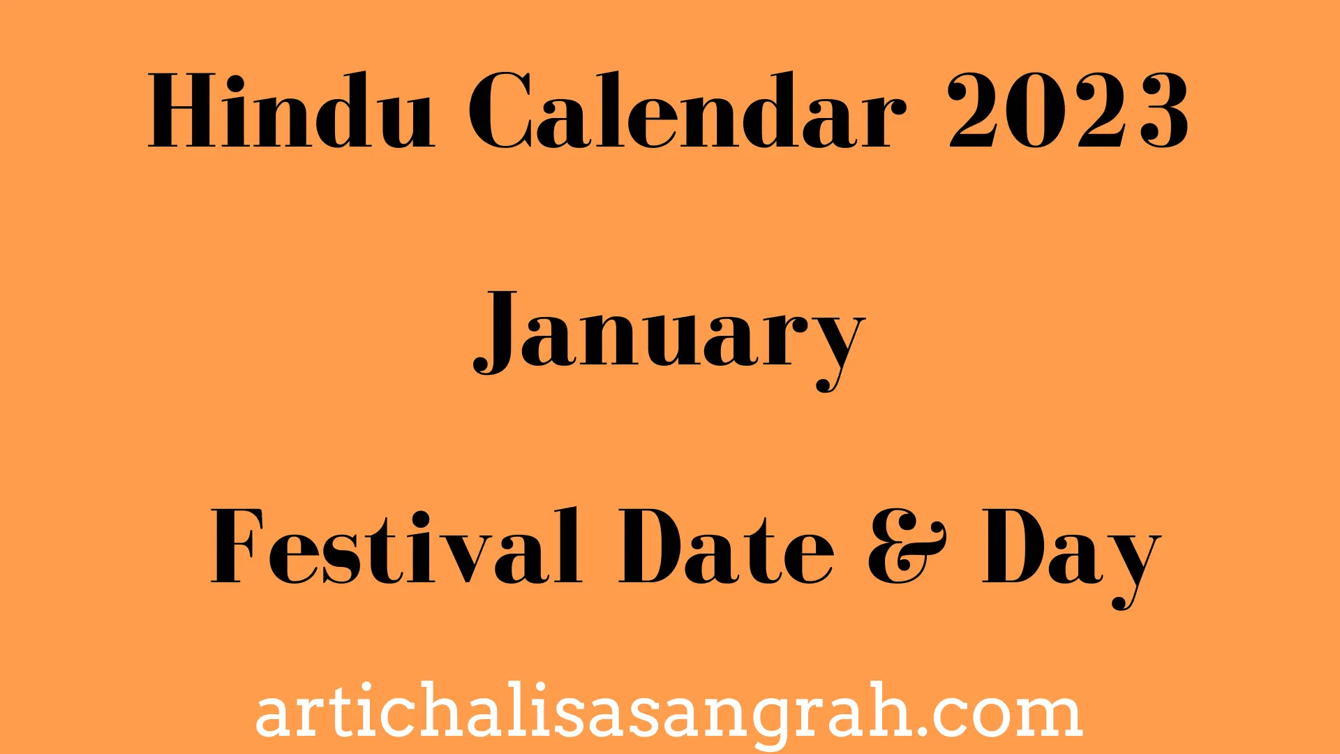 Hindu Calendar January 2023