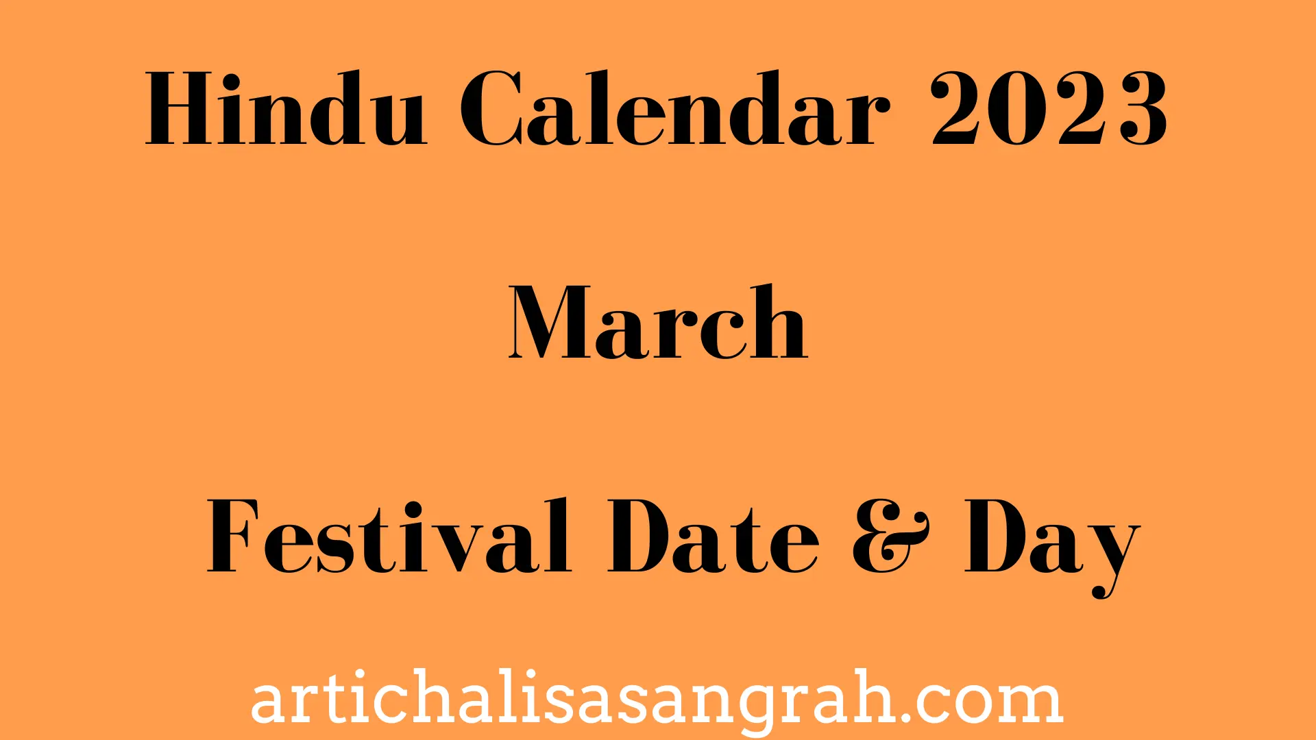 Hindu Calendar March 2023