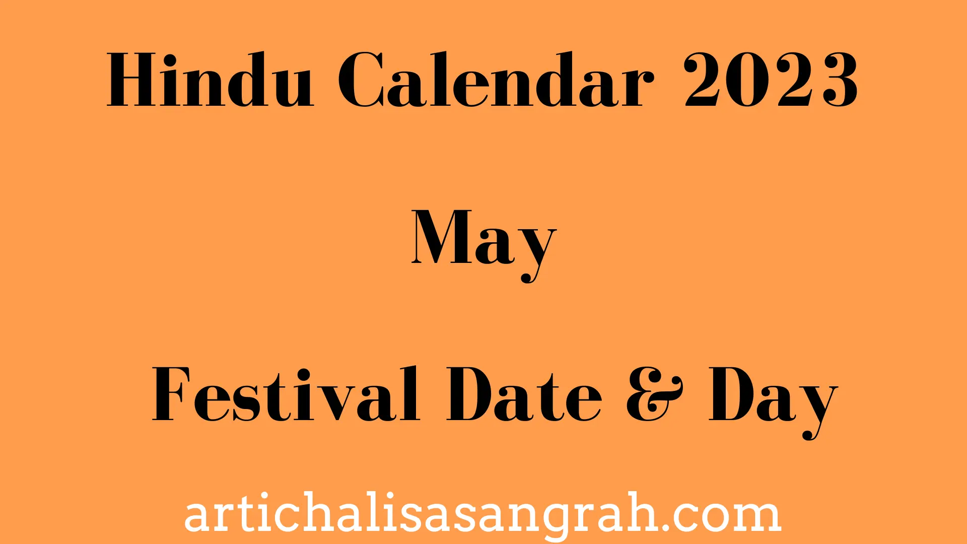 Hindu Calendar May 2023