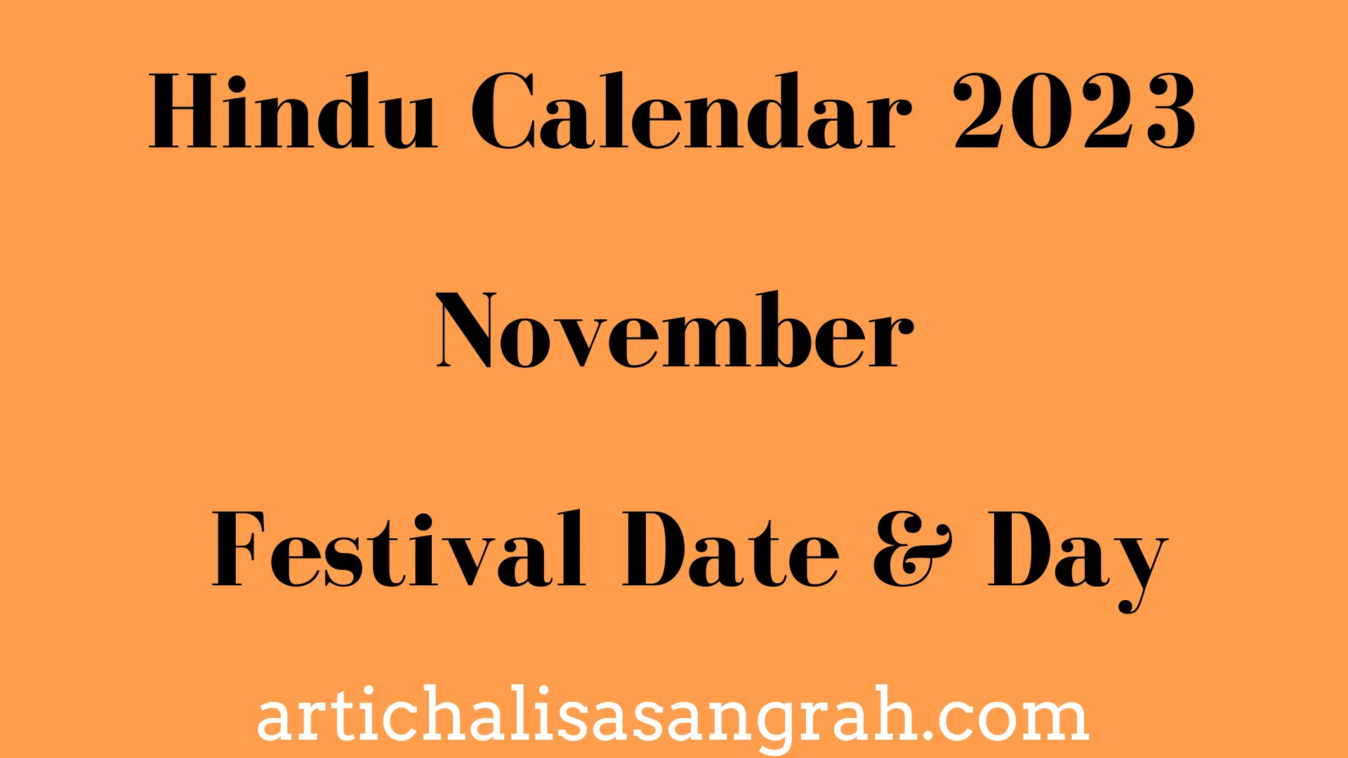 Hindu Calendar November 2023